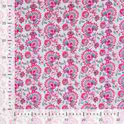 TISSU MATELASSÉ COTON IMPRIMÉ RÉVERSIBLE ROSE