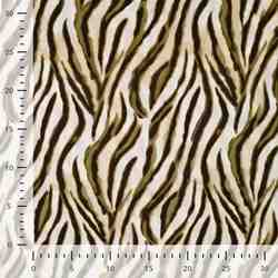 TISSU VISCOSE IMPRIMÉ MOTIF ZÈBRE BEIGE ET KAKI