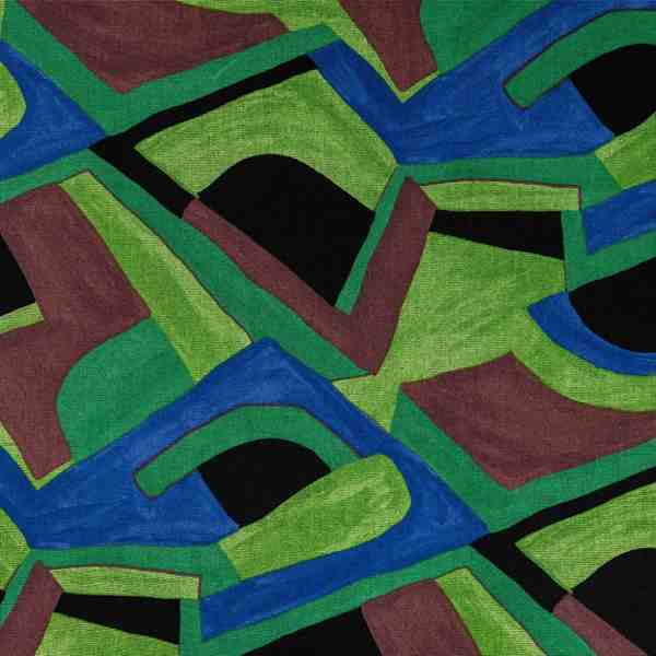 TISSU CHEMISIER IMPIRME GEOMETRIQUE VERT BLEU