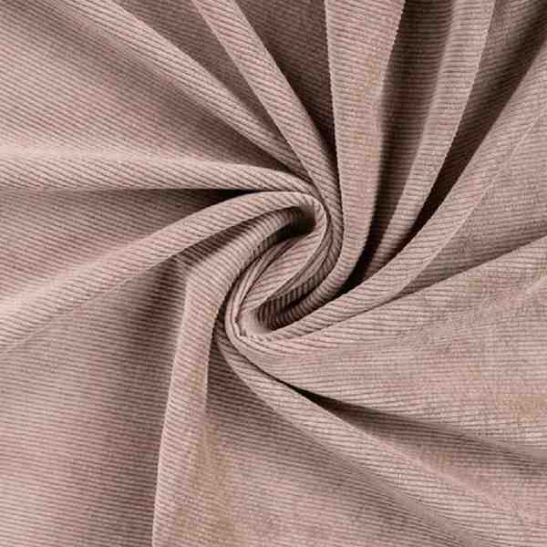 TISSU VELOURS COTELE TAUPE ENVERS IMITATION MOUTON