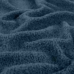 TISSU SOFT TEDDY BOUCLETTE BLEU JEAN