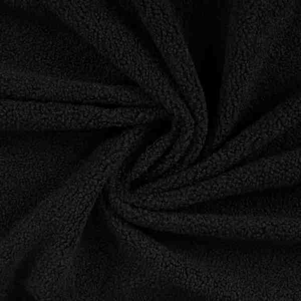 TISSU SHERPA IMITATION MOUTON NOIR