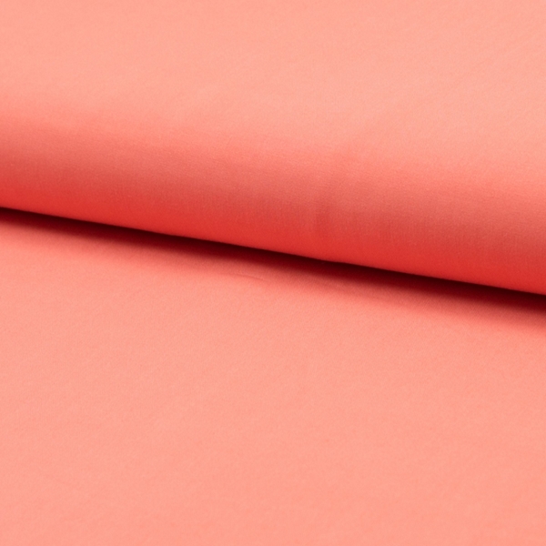 TISSU CHEMISIER VISCOSE UNIE ORANGE CORAIL