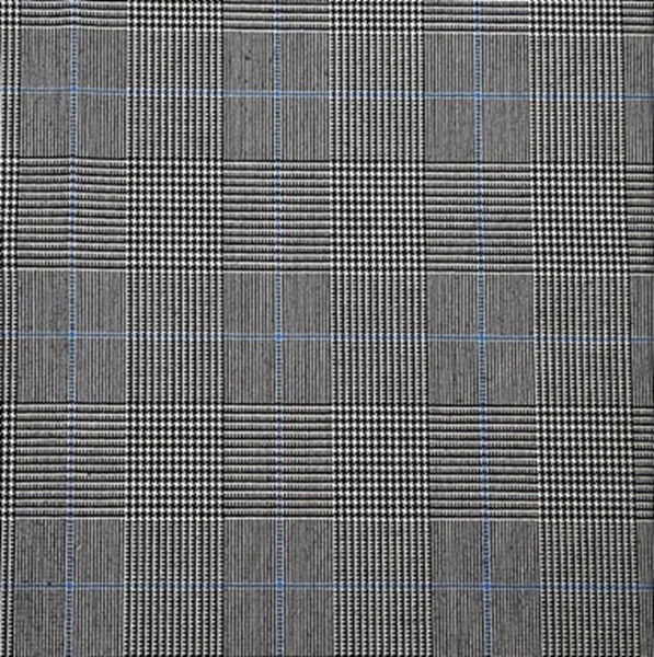 TISSU PRINCE DE GALLES GRIS BLEU