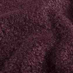 TISSU BOUCLETTE MOUTON PRUNE