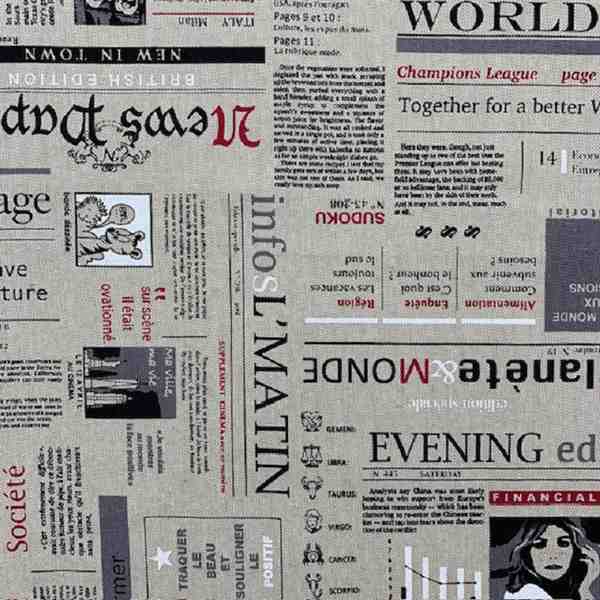 TISSU TOILE PALACE IMPRIMEE GAZETTE 