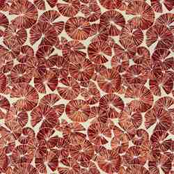 TISSU COTON ENDUIT MFTA WATERLILY TERRACOTTA