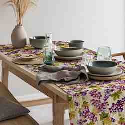 TISSU COTON RAISIN ET MUSCAT