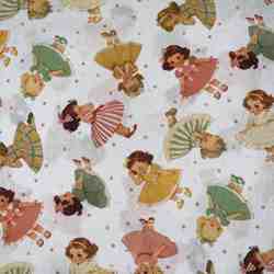 PERCALE DE COTON LE MONDE DES POUPEES
