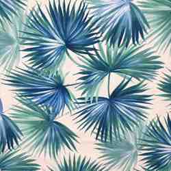 TISSU BACHETTE COTON MFTA MIAMI BLEU