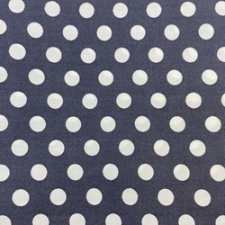 COUPON 70X25CM POIS BLANCS FOND GRIS