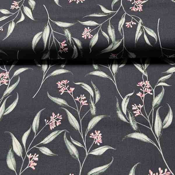 Tissu Popeline de Coton Oeko-Tex - Élégance Floral