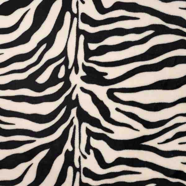 TISSU POLAIRE TOUT DOUX IMPRIME ZEBRE