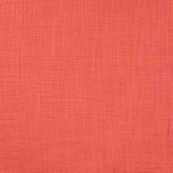 TISSU GAZE DE COTON BAMBINO ORANGE CORAIL