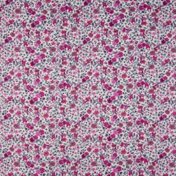 TISSU FLEUR DIGITAL ROSE FUSCHIA