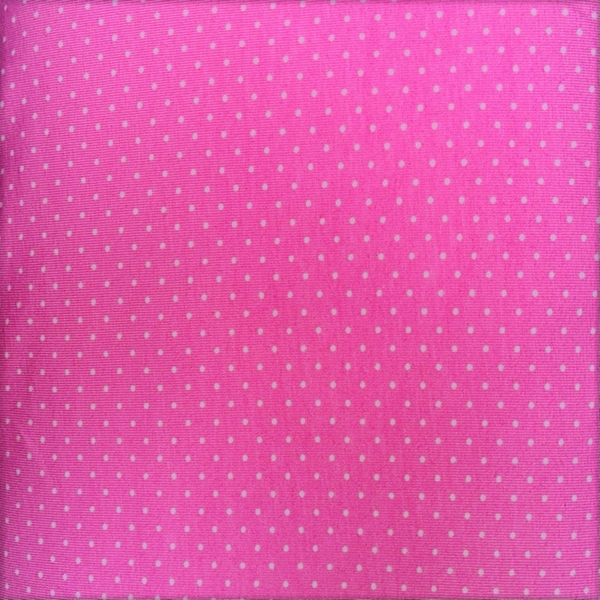 TISSU JERSEY OEKO-TEX TETE D'EPINGLE ROSE