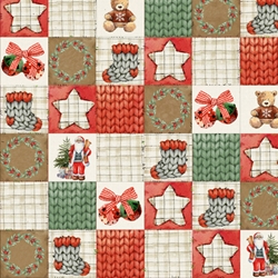 TISSU NOEL COTON PATCH FACON TRICOT