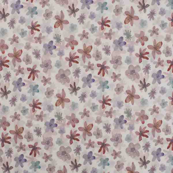 TISSU JERSEY COTON FLEURS MULTICOLORES