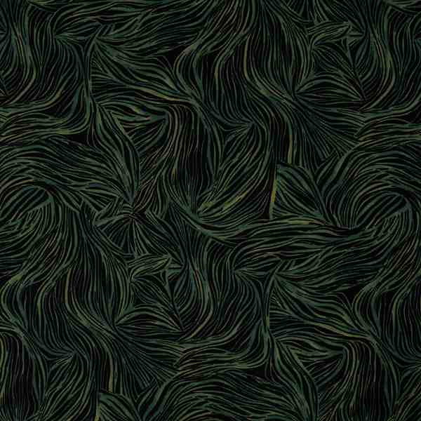 TISSU VISCOSE IMPRIME MOTIF ABSTRAIT VERT