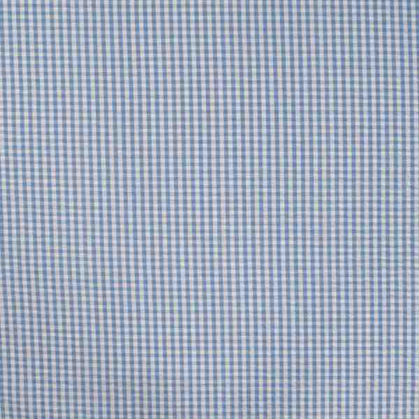 TISSU SEERSUCKER À CARREAUX BLEU CIEL