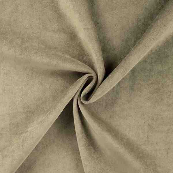 TISSU VELOURS VELVET BEIGE KAKI