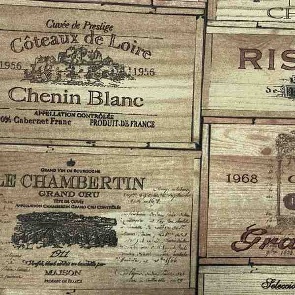 TISSU TOILE IMPRIME VIN DE FRANCE