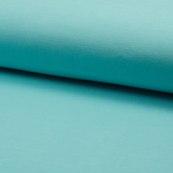 TISSU JERSEY 100 % COTON BLEU AQUA