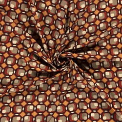 TISSU VISCOSE TWILL RETRO ORANGE