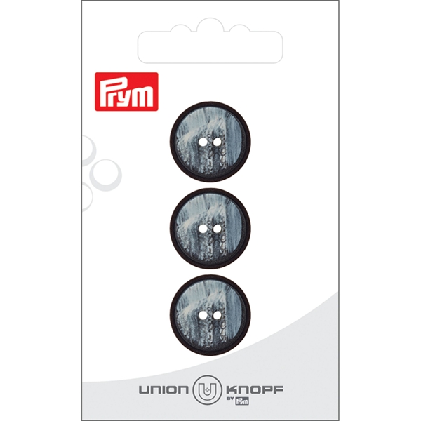 Bouton poly. 2-tr 18mm gris moyen 