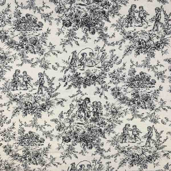 TISSU COTON MINI DIABOLO NOIR 160CM