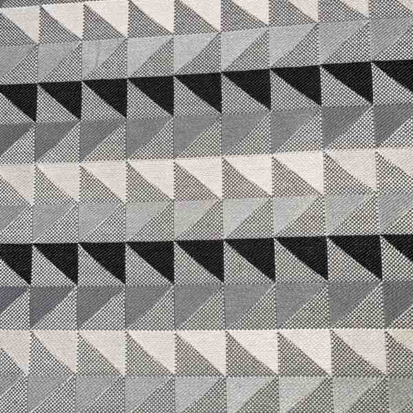 TISSU JACQUARD AZTEC NOIR GRIS NATUREL