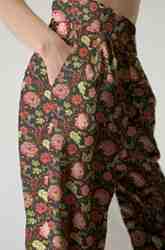 TISSU VISCOSE JODHPUR FLEURS ROUGE