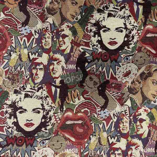 TISSU JACQUARD GOBELIN LES BEATLES POP MUSIC