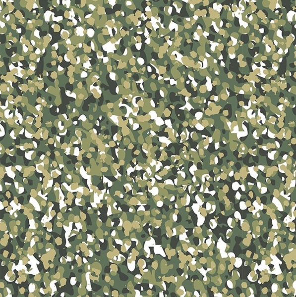COUPON COTON CAMOUFLAGE KAKI 1M50 X 1M40