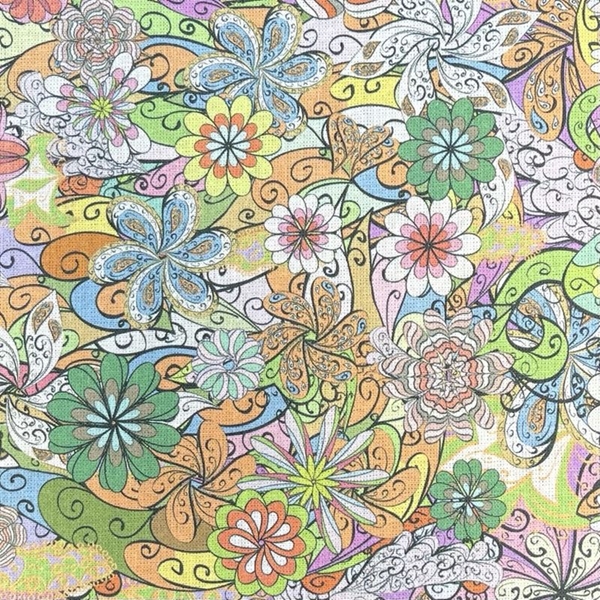COUPON COTON OEKO-TEX CHAMPETRE PASTEL 2.50 X1.45M