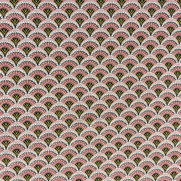COUPON COTON OEKO-TEX PISTIL ROSE 0M95 X 1M40