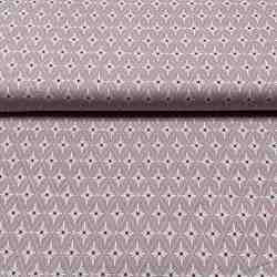 Popeline de Coton Elegance Gomtrique Rose Poudre