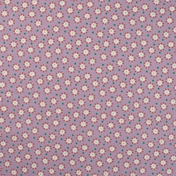 TISSU COTON IMPRIME MINI  FLEUR LILAS