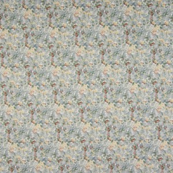 TISSU POPELINE COTON  DIGITAL FLEUR GRIS