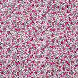 TISSU VOILE DE COTON DIGITAL SEMIS ROSE FUSCHIA