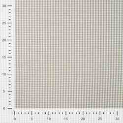 TISSU SEERSUCKER À CARREAUX BEIGE