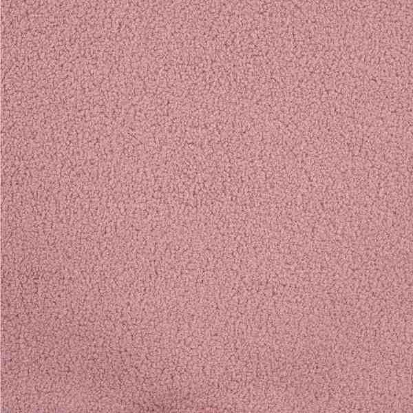 TISSU SOFT TEDDY BOUCLETTE  VIEUX ROSE POUDRE