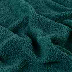 TISSU SOFT TEDDY BOUCLETTE VERT CANARD