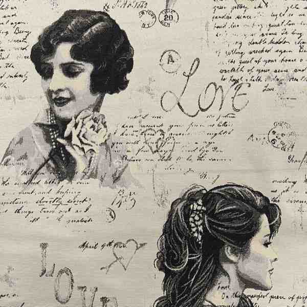 TISSU JACQUARD PORTRAITS DE FEMME LOVE
