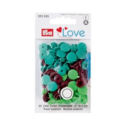 Prym Love Boutons press. plast. 12,4mm vert/vert c
