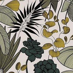 TISSU TOILE ASPECT LIN JAKARTA VERT EMERAUDE
