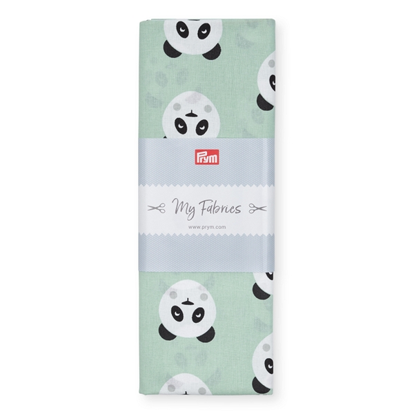 COUPON COTON PANDA VERT 1 X 1.50 M