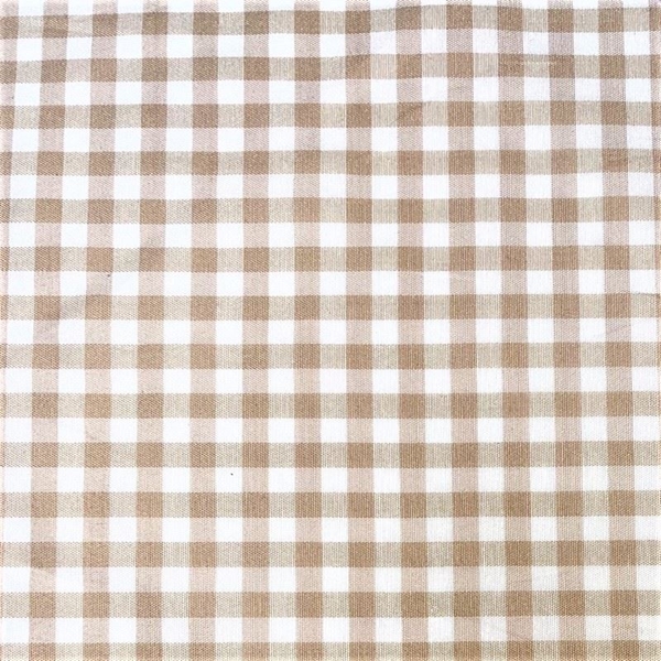COUPON COTON VICHY BEIGE 1M50 X 1M40
