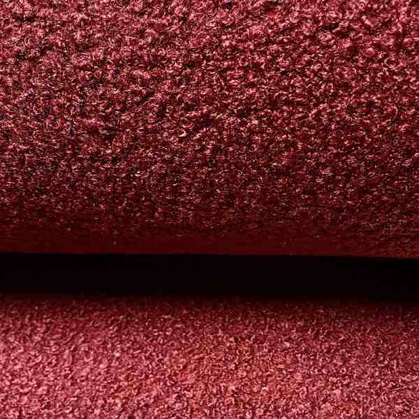 TISSU BOUCLETTE UNI ROUGE BORDEAUX