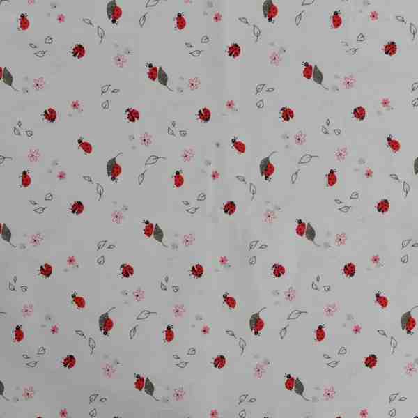 TISSU COTON IMPRIME COCCINELLE